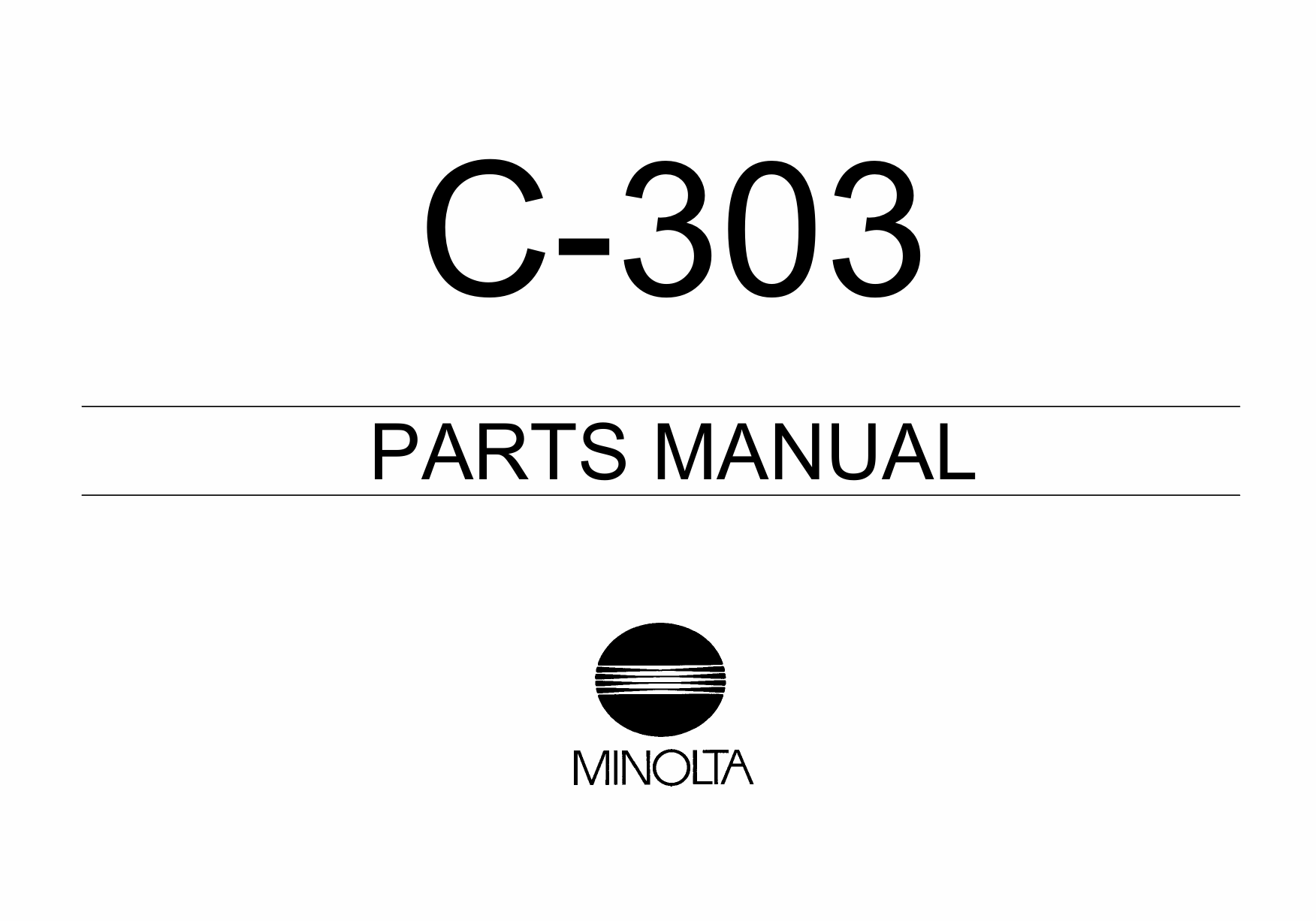 Konica-Minolta Options C-303 Parts Manual-1